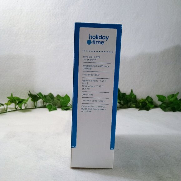 NWT: Holiday Time Cool White 2 Boxes of NIB Teardrop C6 LED Christmas String - Picture 4 of 4